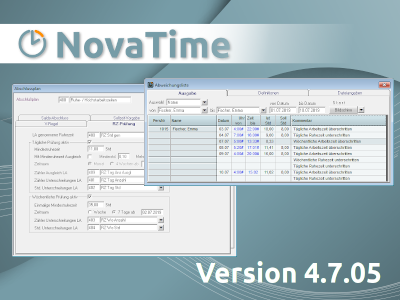 NovaTime Version 4.7.05 NovaTime Version 4.7.05