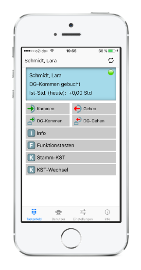 NovaTime Terminal für iPhone